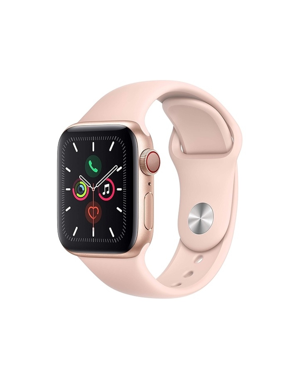 Apple Watch Series 5 Aluminum Case with Pink Sport Band